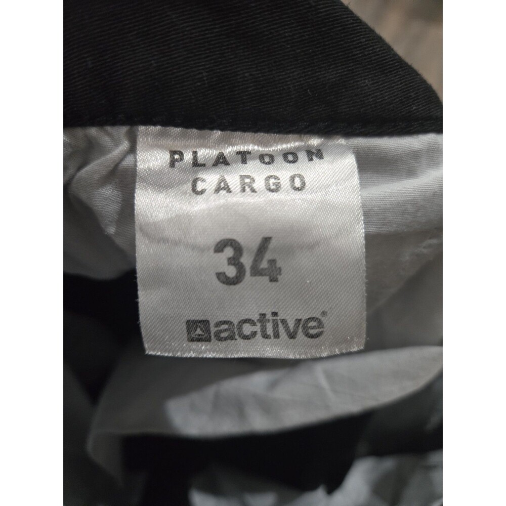Active Platoon Cargo Pants Mens 34x30 Black Straight Leg Utility Workwear - Picture 3 of 5